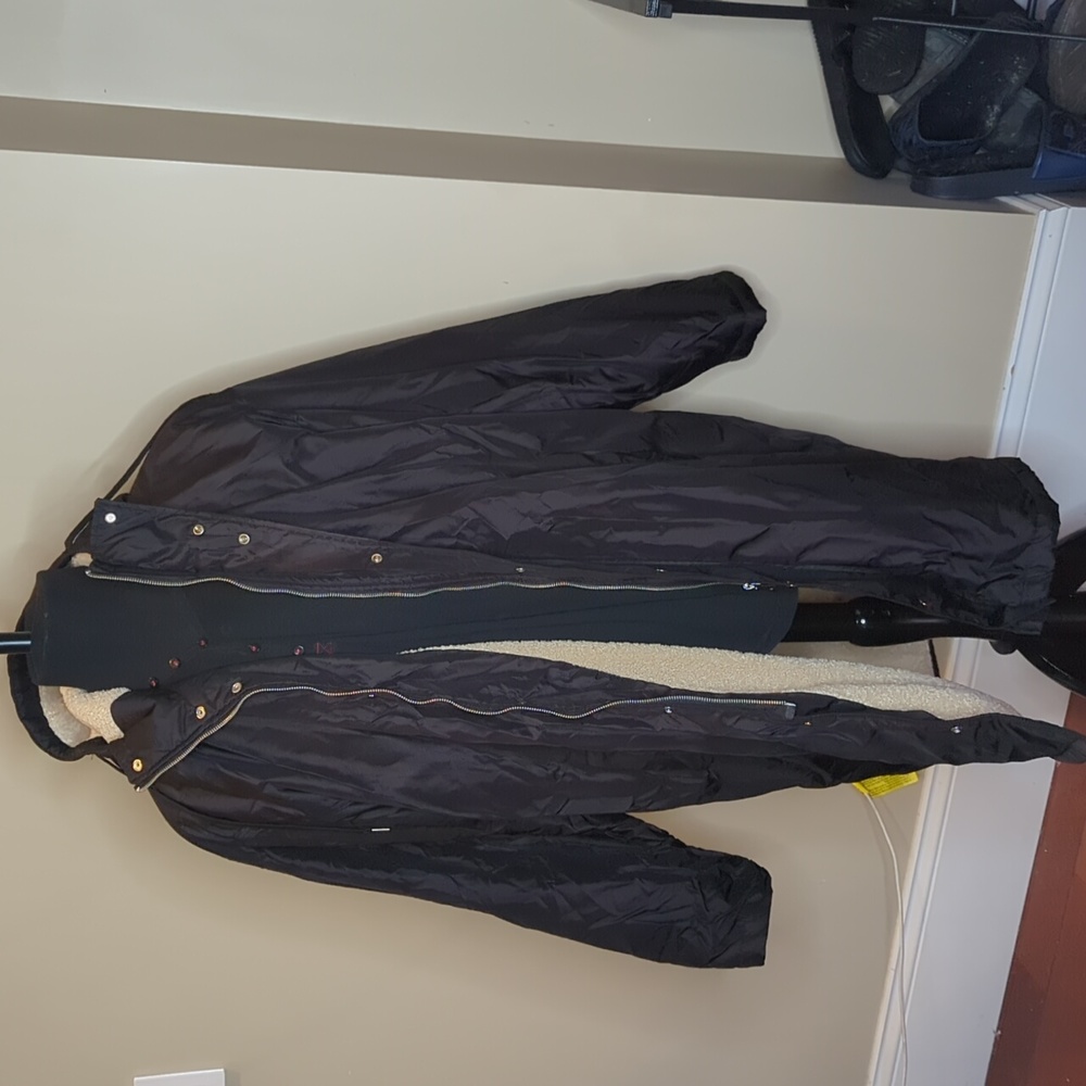 Long shearling lined jacket - Picture 4 of 6